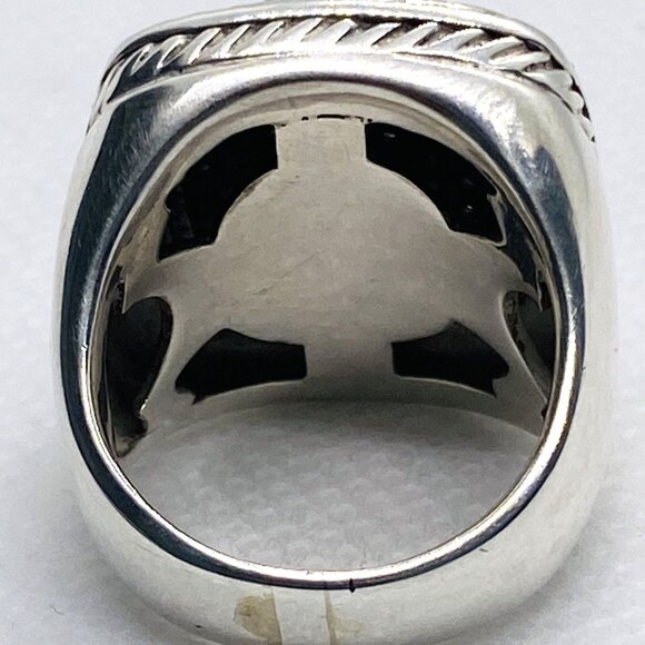 David Yurman Albion Pave Diamond Ring Sterling Silver 925 Size 6 READ - Picture 13 of 16